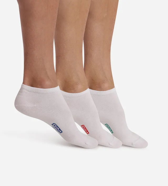 dim-lot-de-3-paires-socquettes-coton-homme-blanc image 1