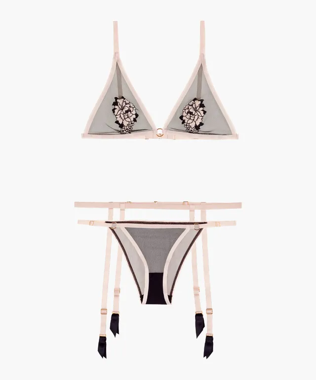aubade-bo-te-d-sir-ensemble-3-pi-ces-rose-confidentiel-triangle-mini-c-ur-porte- image 1