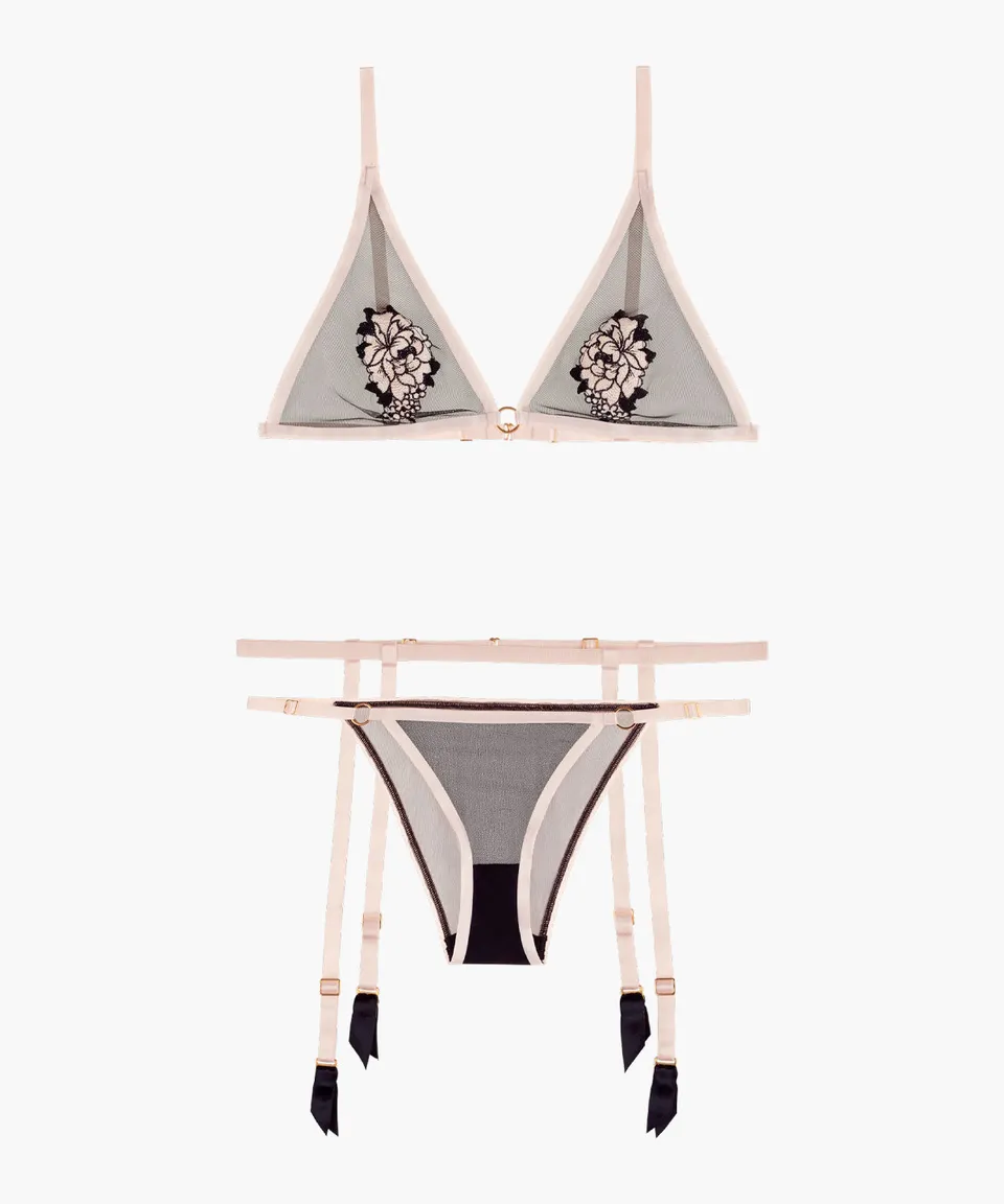 aubade-bo-te-d-sir-ensemble-3-pi-ces-rose-confidentiel-triangle-mini-c-ur-porte- image 1