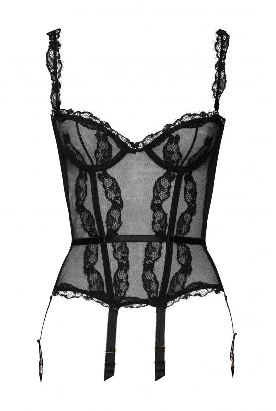 cadolle-corset-noir-romantique-talia image 1