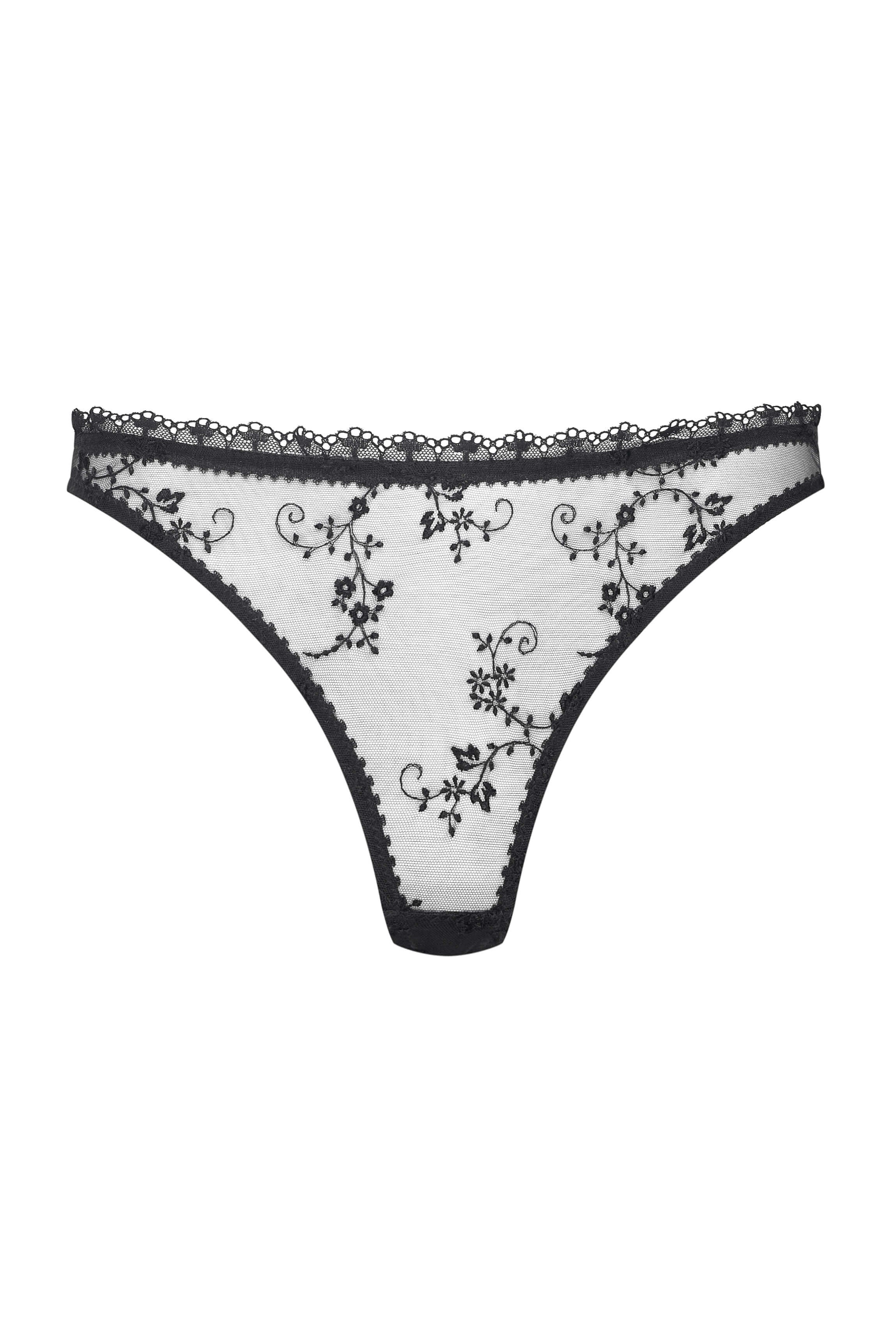 cadolle-string-cathy-fleurette-noir-string image 1