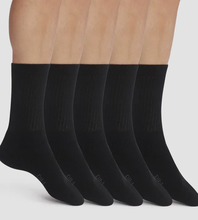 dim-ecodim-sport-lot-5-paires-chaussettes-homme-coton-noir image 1