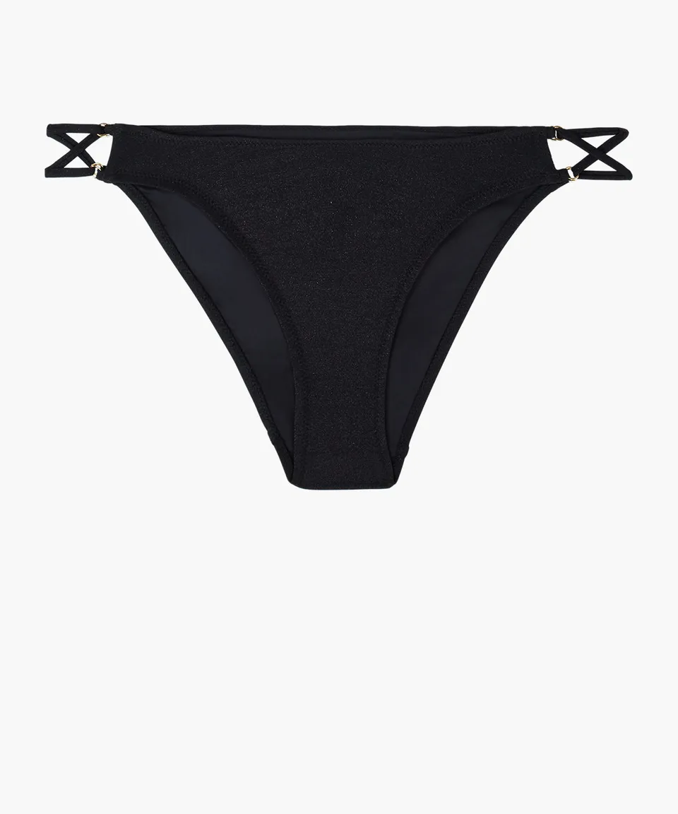 aubade-summer-glow-bas-de-maillot-bikini-taille-basse-black-sand image 1