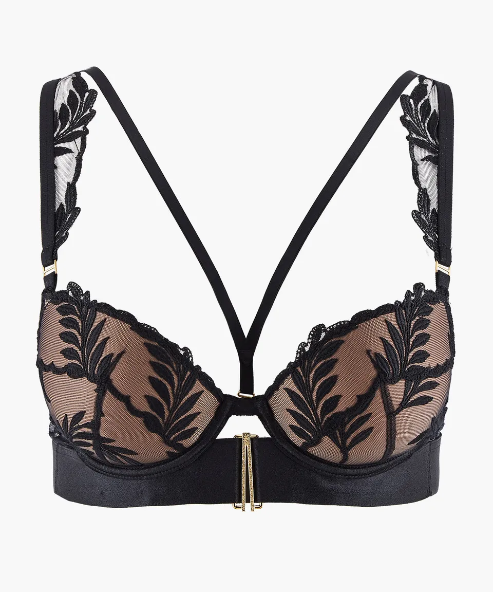 aubade-queen-of-shadow-soutien-gorge-push-up-noir-absolu image 1