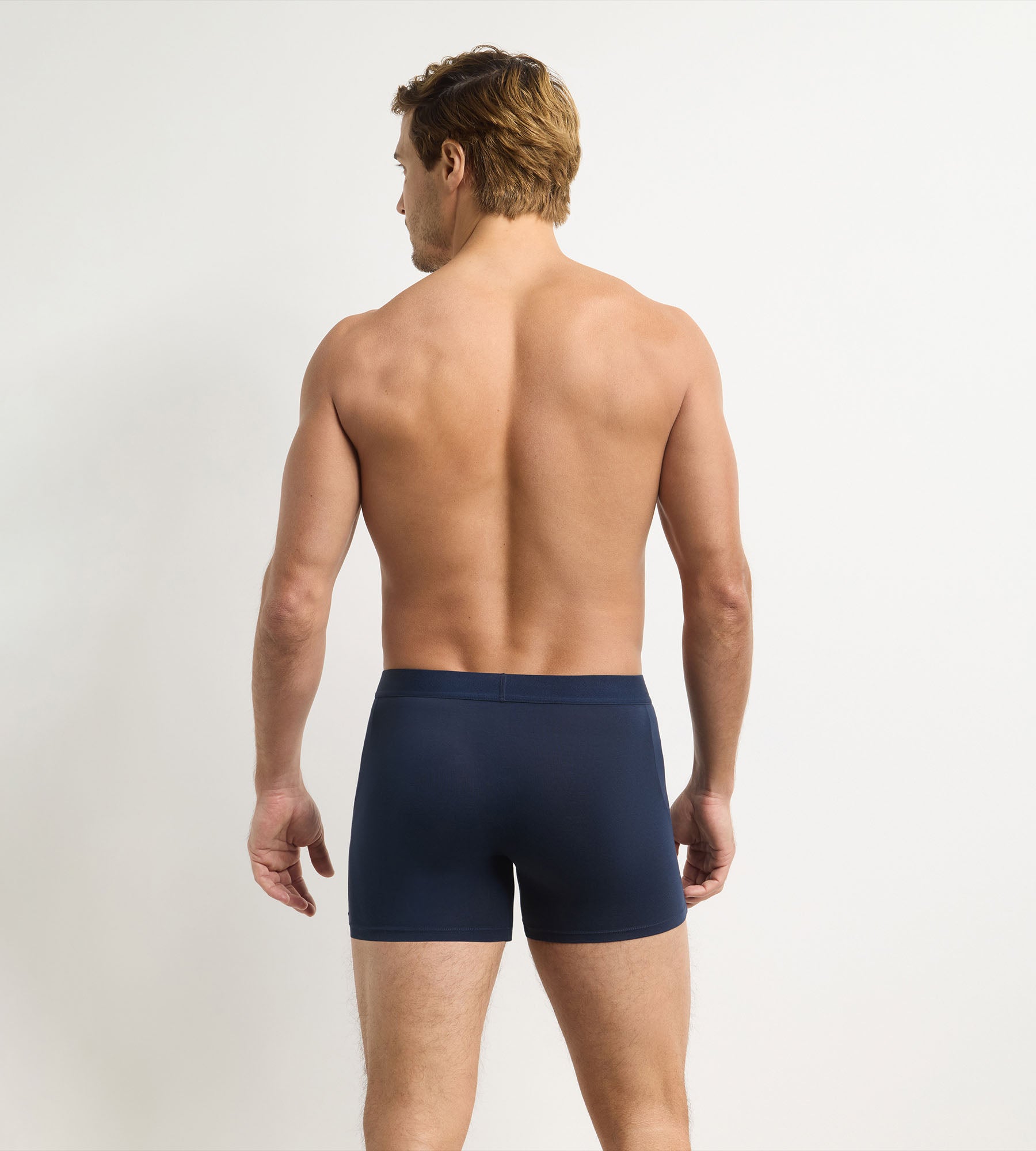 dim-trendy-boxer-homme-4-coton-bleu-marine image 2