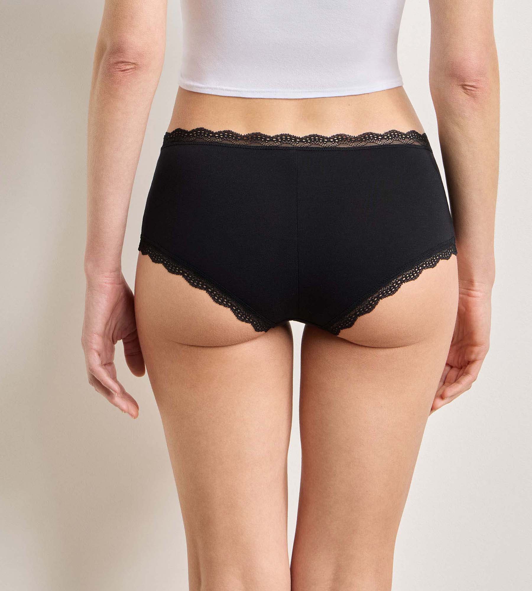 dim-daily-lot-de-2-shortys-femme-coton-dentelle-noir image 2