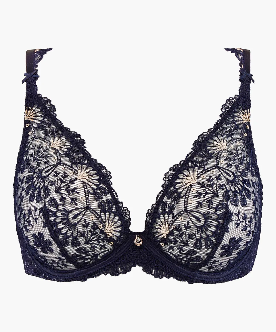aubade-art-of-ink-soutien-gorge-triangle-avec-armatures-symphonie-bleue image 1