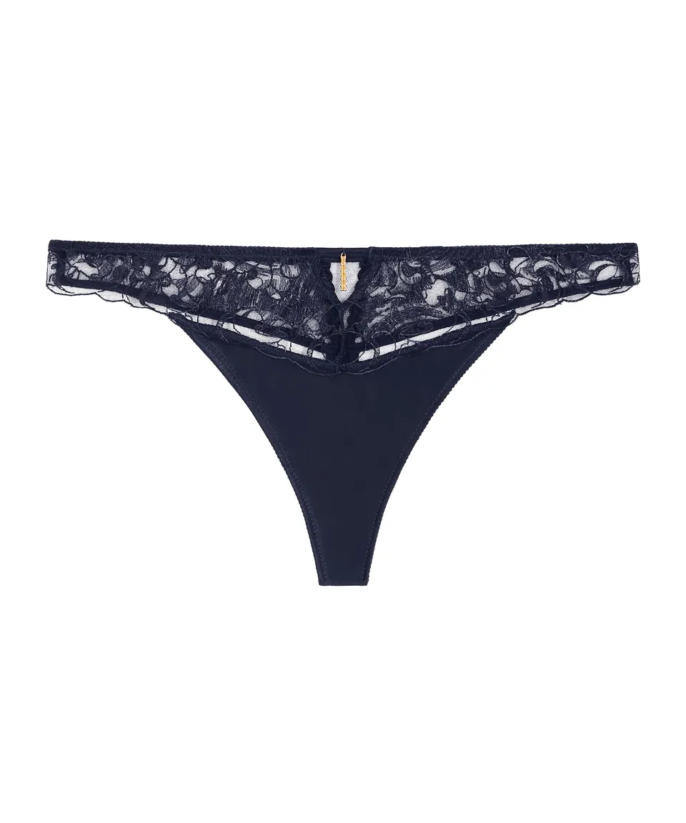 aubade-satin-memories-tanga-deep-sea image 1