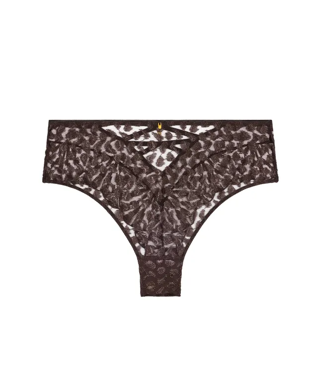 aubade-crazy-in-love-culotte-taille-haute-satin-brown-culotte-sculptante-en-brod image 1