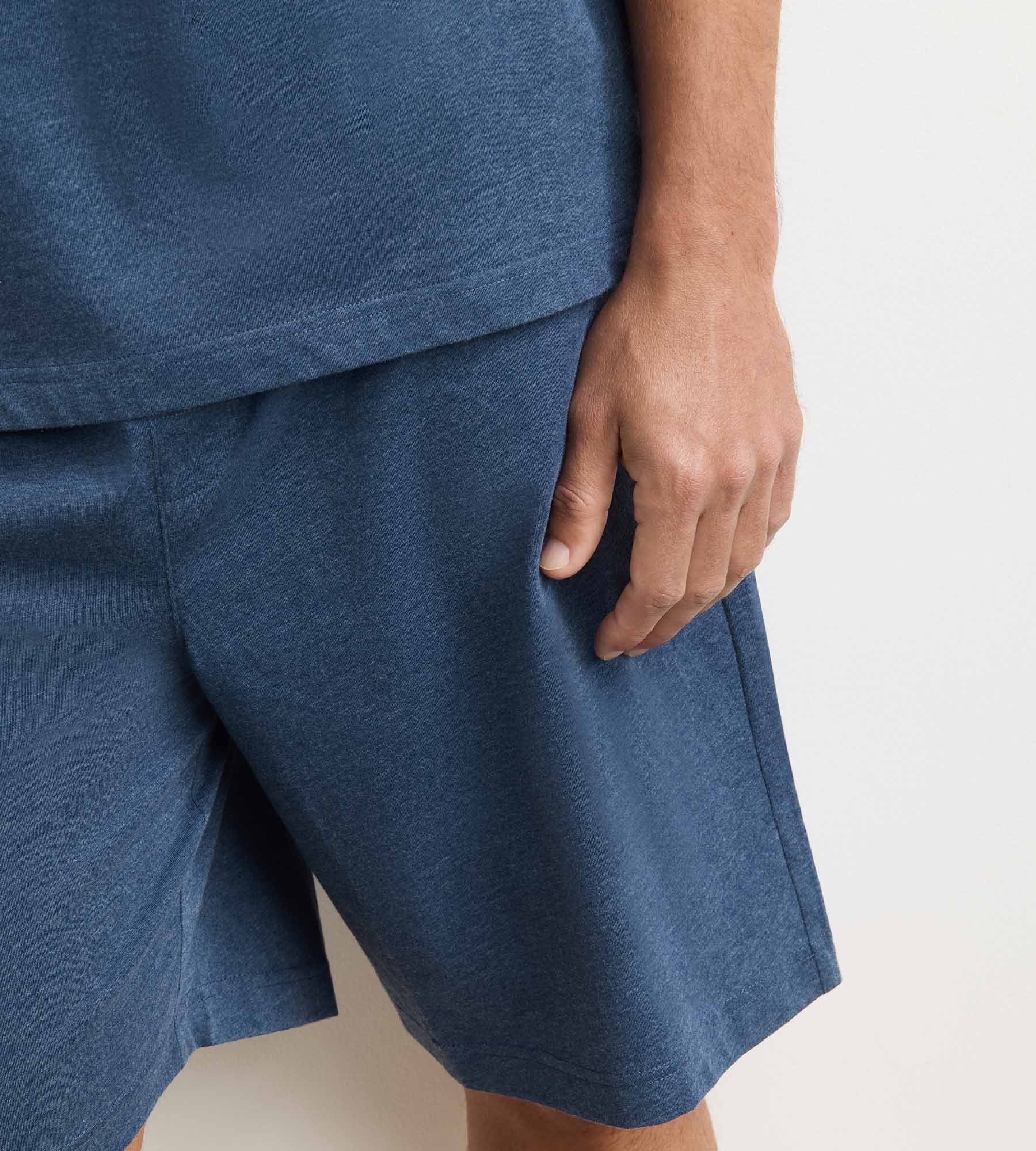 dim-homme-jersey-ensemble-pyjama-short-bleu-m-lange image 4