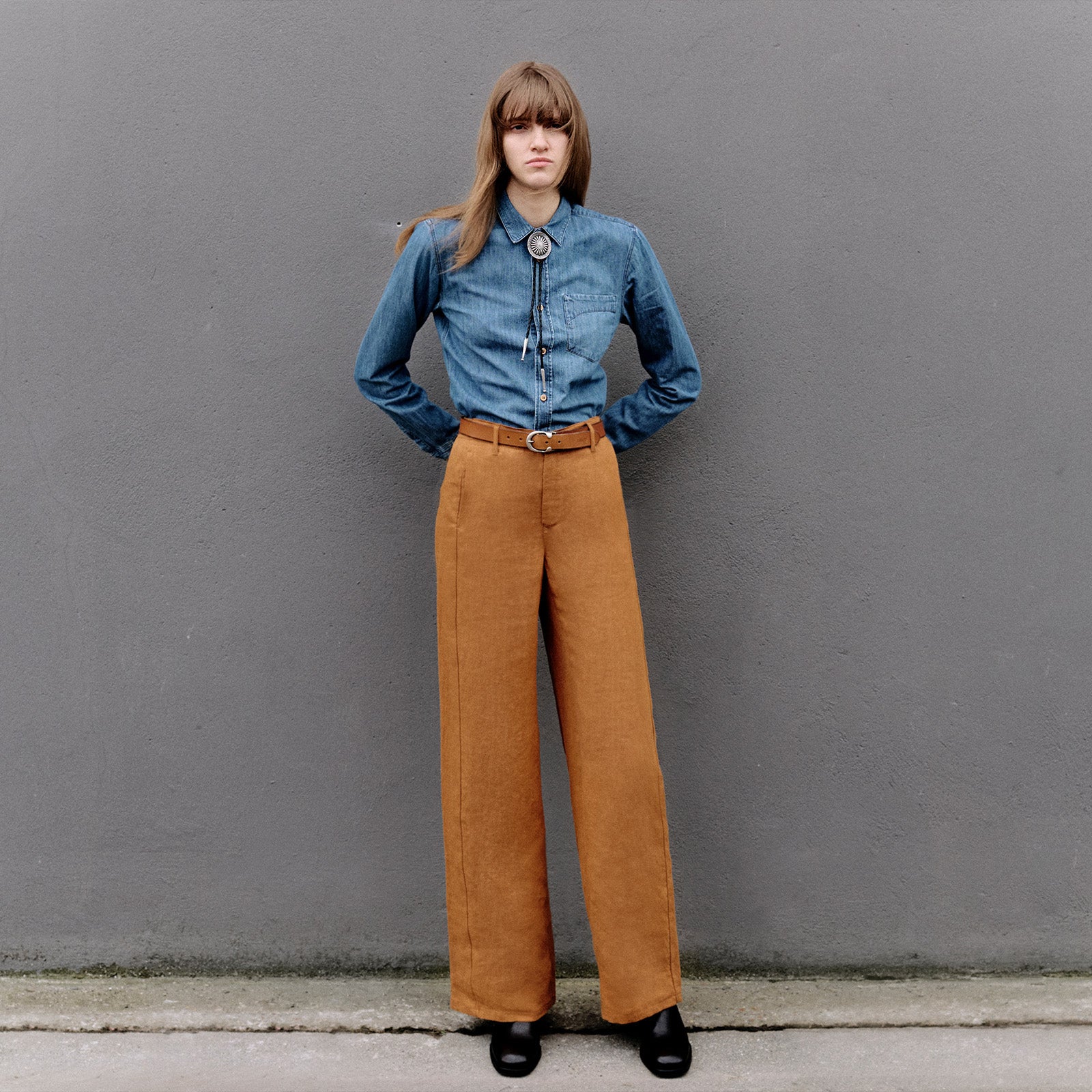 atelier-tuffery-pantalon-lise-femme-large-rouille-en-lin image 2