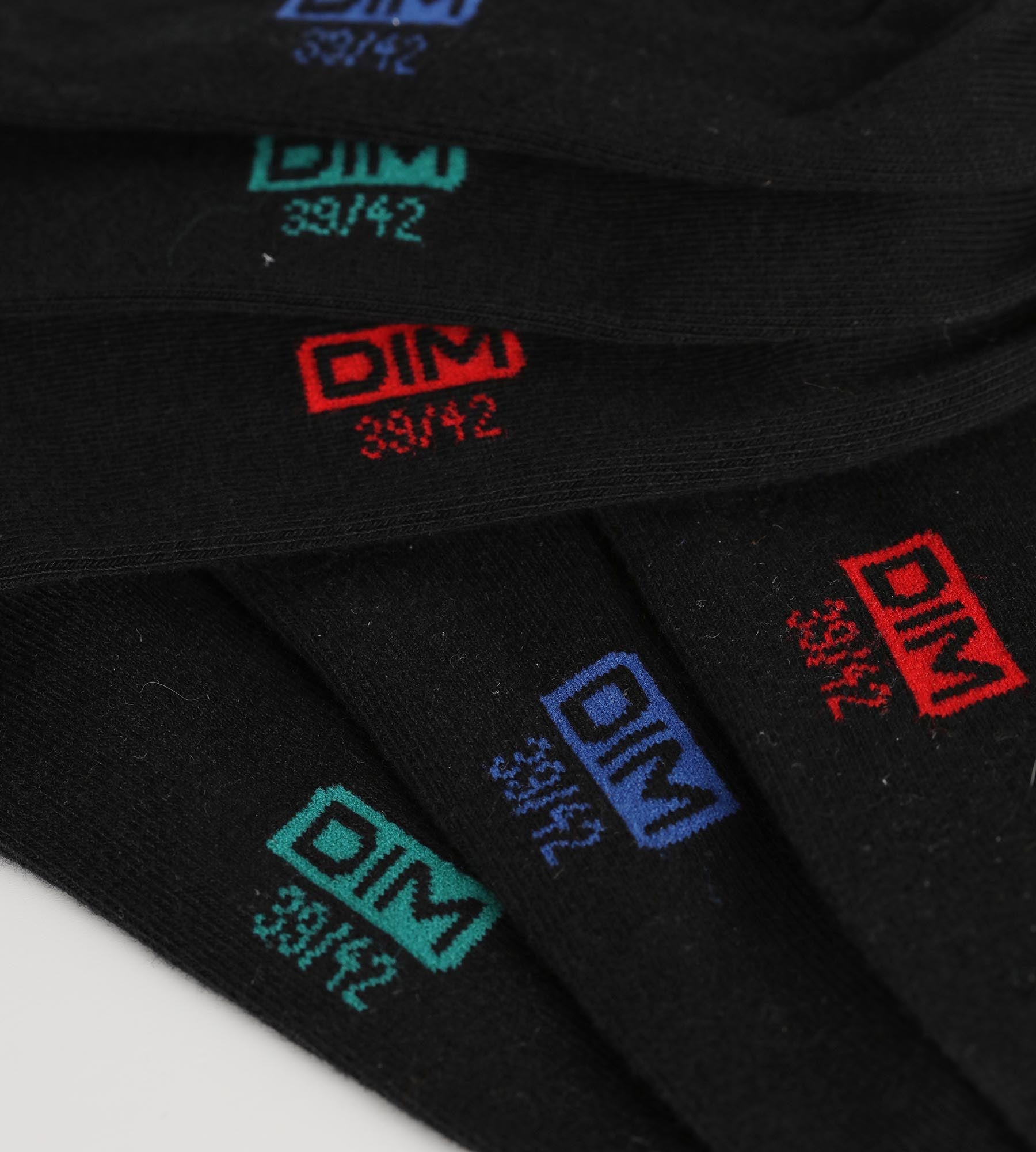 dim-lot-de-3-paires-socquettes-coton-homme-noir image 3