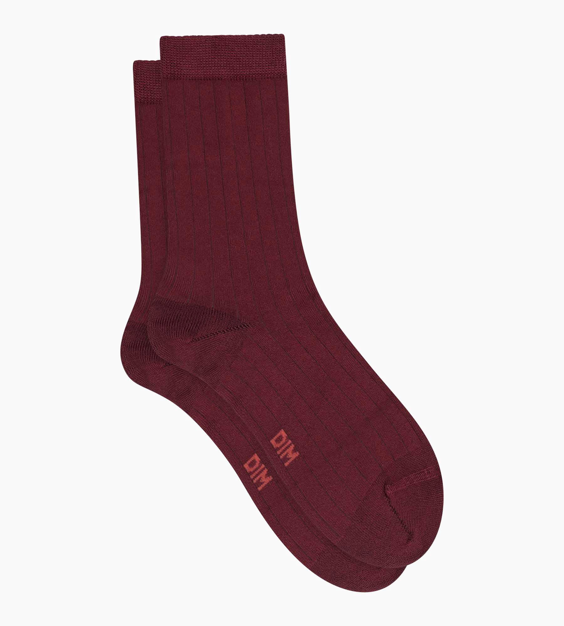 dim-mode-chaussettes-femme-c-tel-es-coton-satin-dahlia image 2