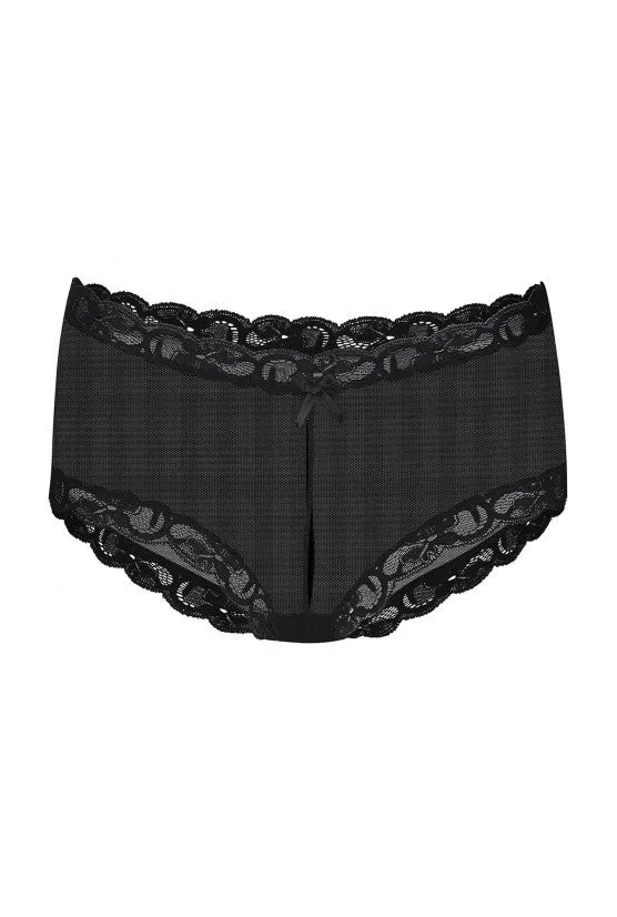 cadolle-princesse-shorty-maille-noir-dentelle image 1