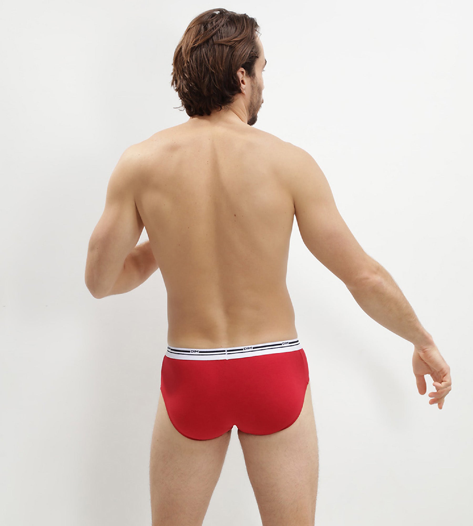 lot-de-2-slips-homme-dim-daily-colors-rouge-lave-et-bleu-denim image 2