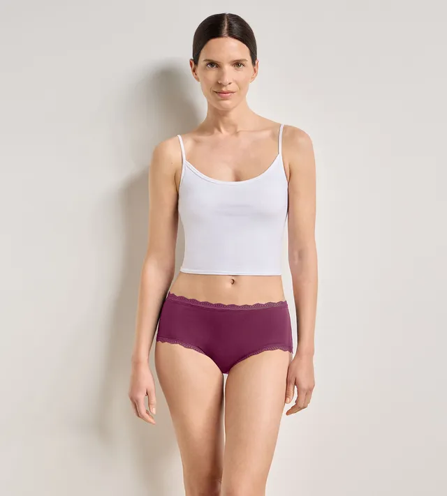 dim-daily-coton-dentelle-lot-de-2-shortys-femme-rose-meraude image 1