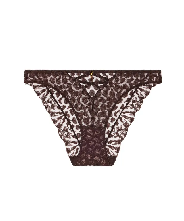 aubade-crazy-in-love-slip-italien-satin-brown image 1