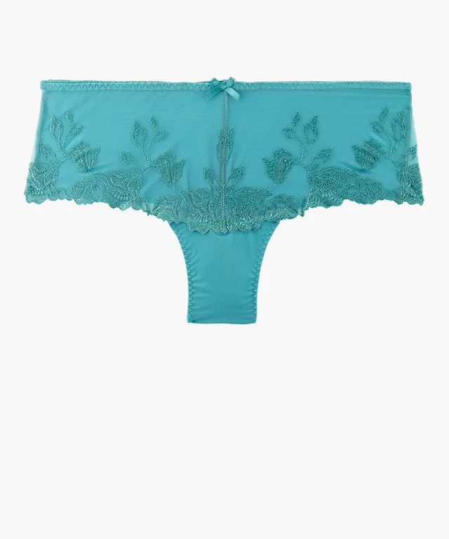 aubade-softessence-shorty-culotte-shorty-brod-e-aloe image 1
