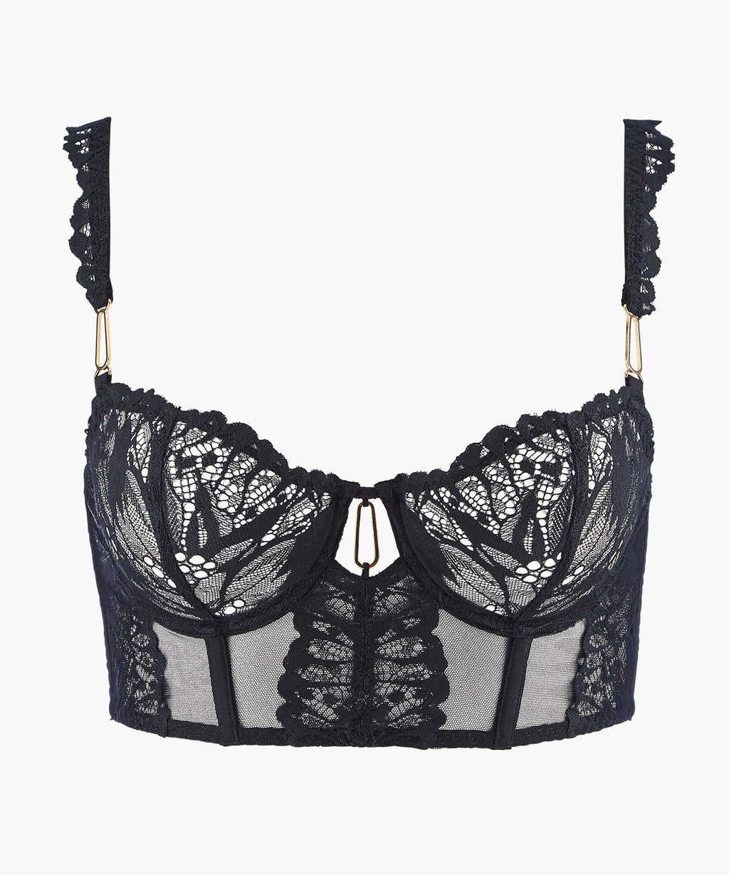 aubade-flowermania-bustier-noir image 1