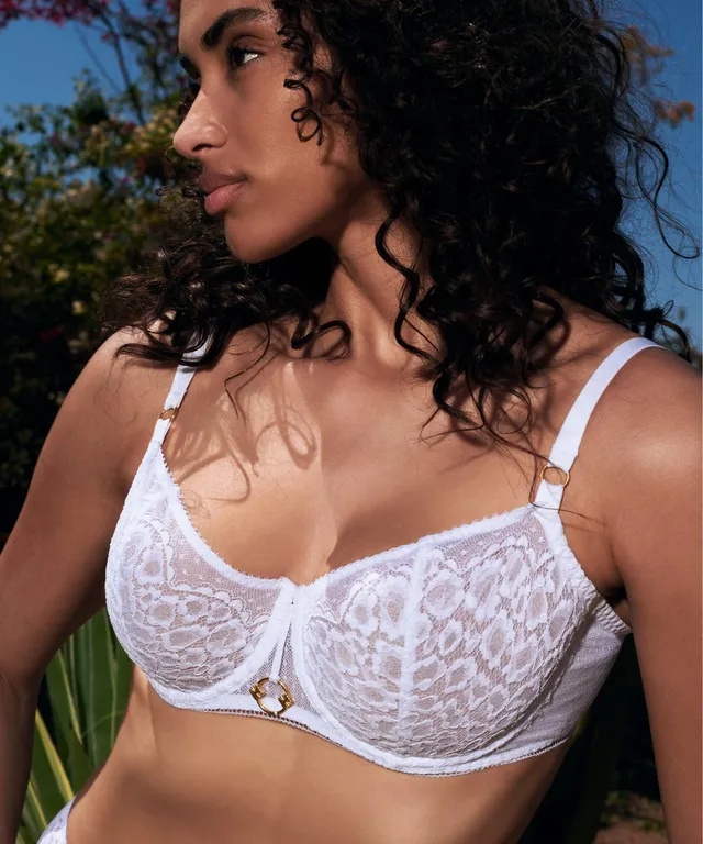 aubade-illusion-fauve-soutien-gorge-demi-coque-white image 1