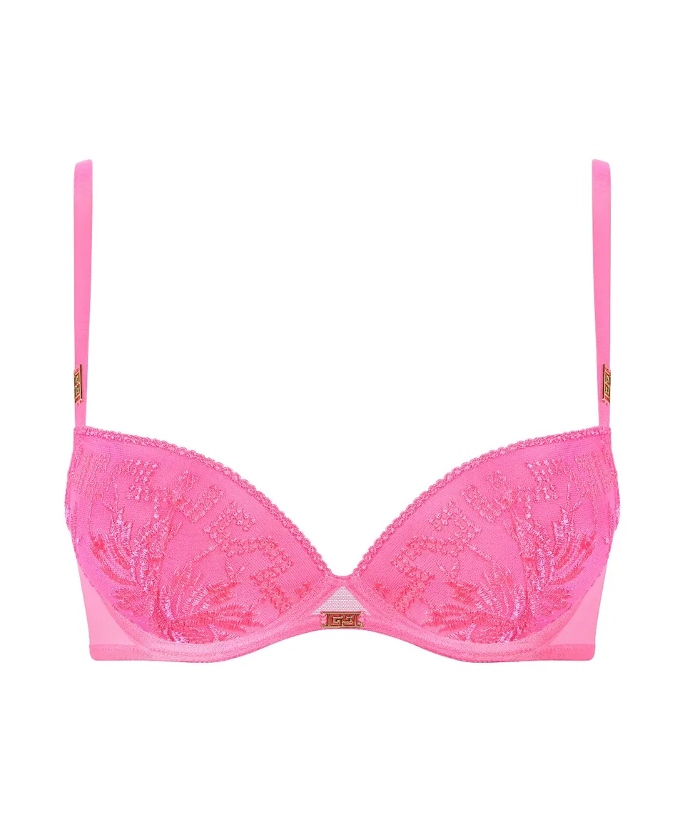 aubade-rules-of-attraction-soutien-gorge-push-up-plongeant-exciting-pink image 1