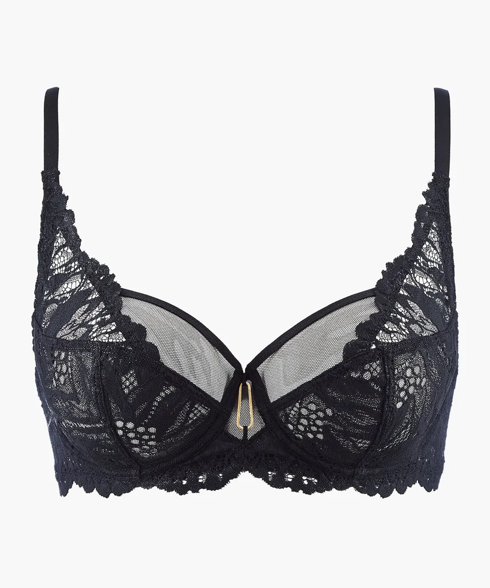 aubade-flowermania-embo-tant-foulard-noir image 1