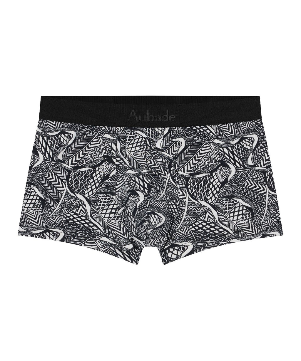 aubade-homme-boxer-trunks-hypnotic-cale-on-en-coton-modal-motif-wax-contrast-con image 1