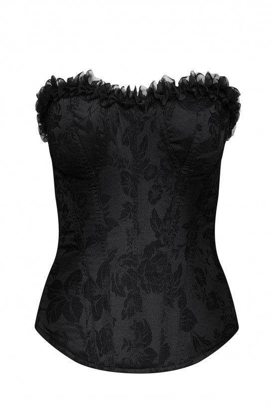 cadolle-diva-corset-noir-satin-broch-la-age image 1