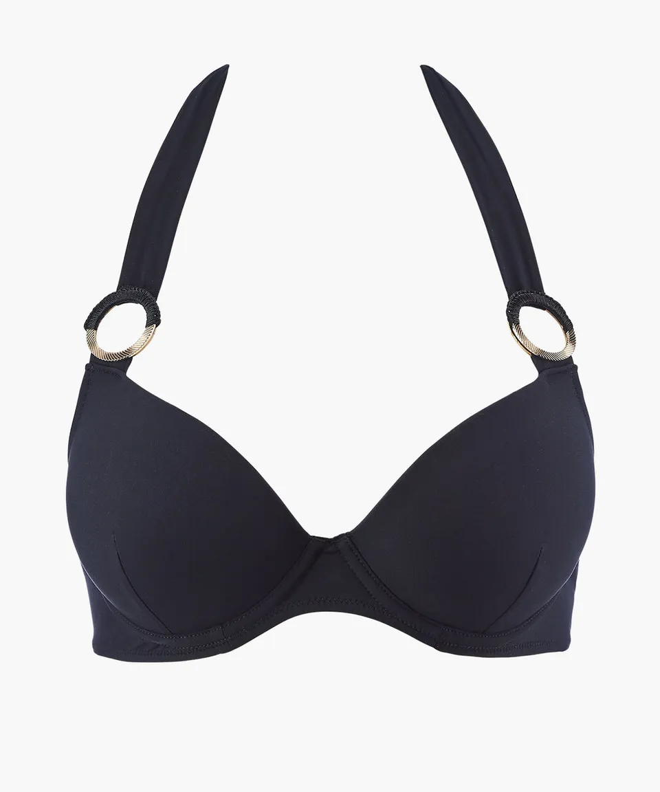 aubade-secret-cove-push-up-noir-haut-maillot-plongeant-bonnet-e image 1