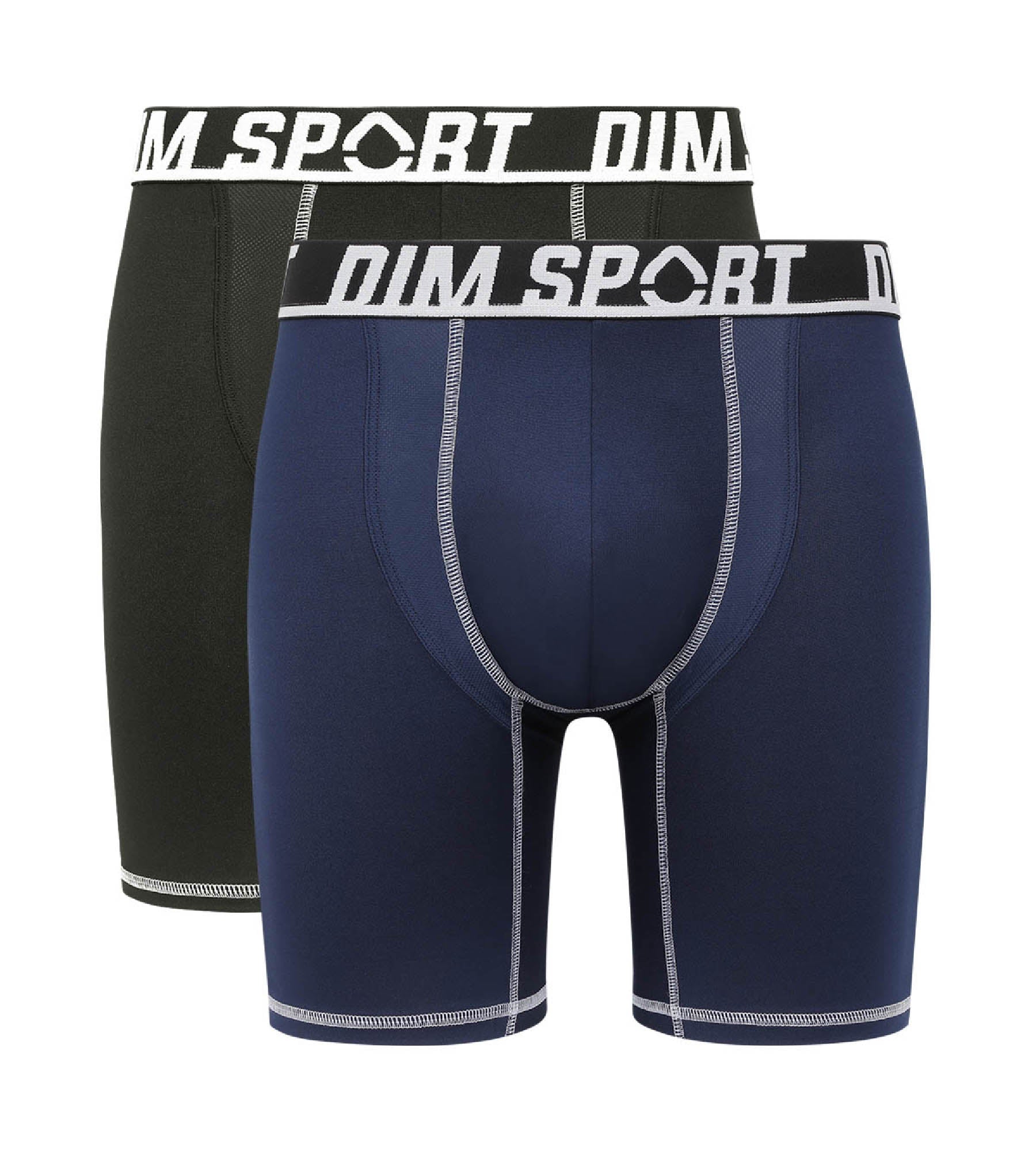dim-sport-thermor-gulateur-lot-de-2-boxers-longs-microfibre-gris-noir-homme image 3