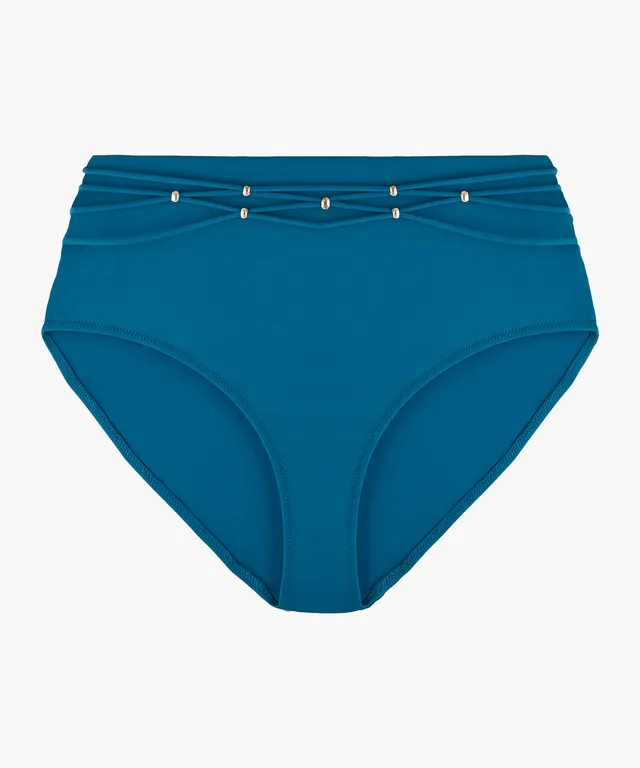 aubade-secret-laguna-bas-de-maillot-taille-haute-teal image 1