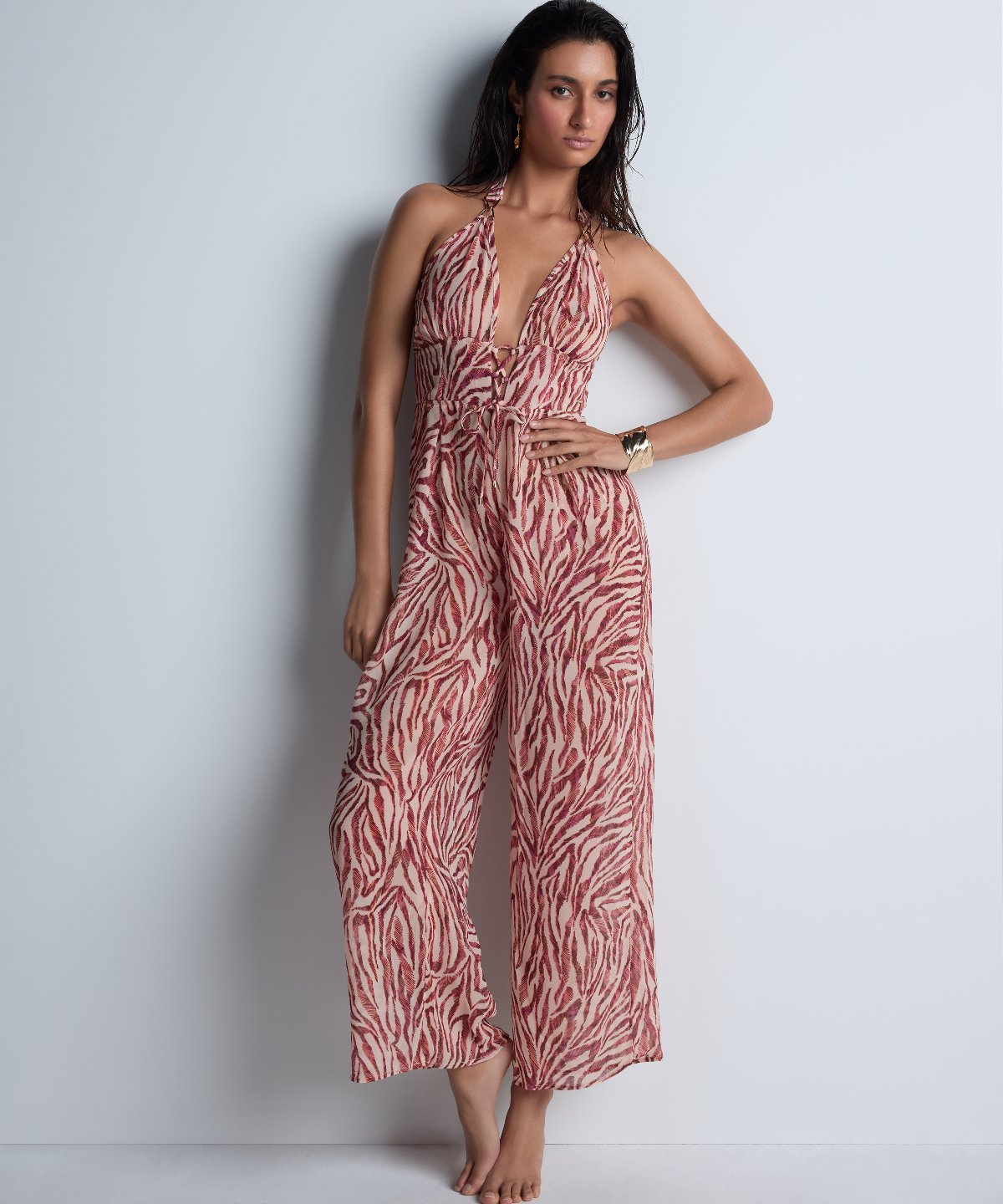 aubade-beach-walk-combipantalon-pink-tiger image 3