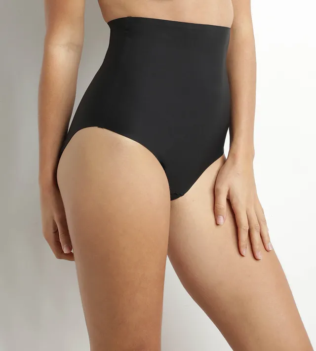 dim-silhouette-invisible-culotte-sculptante-taille-haute-sans-couture-noir image 1