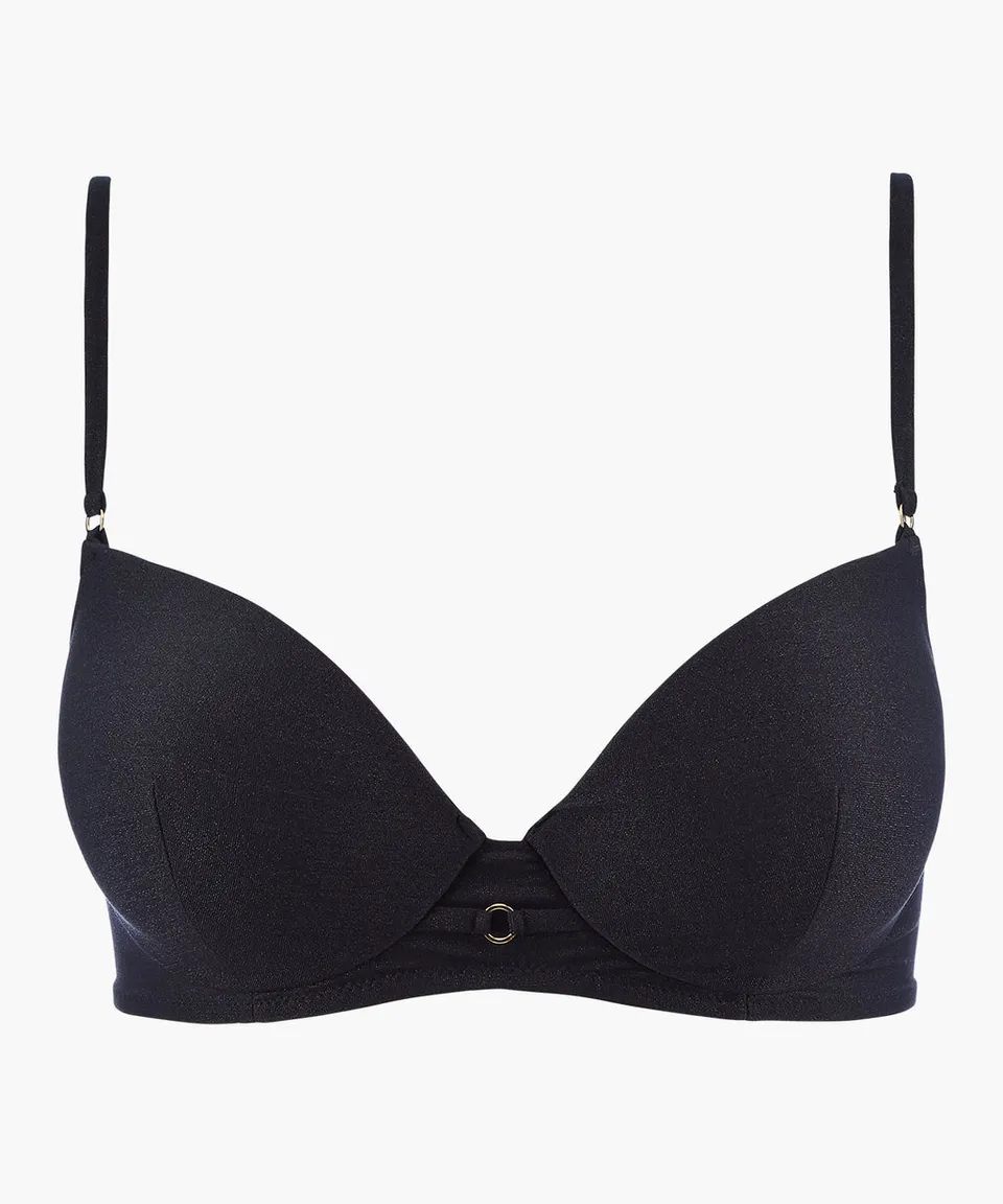 aubade-summer-glow-soutien-gorge-push-up-plongeant-black-sand image 1