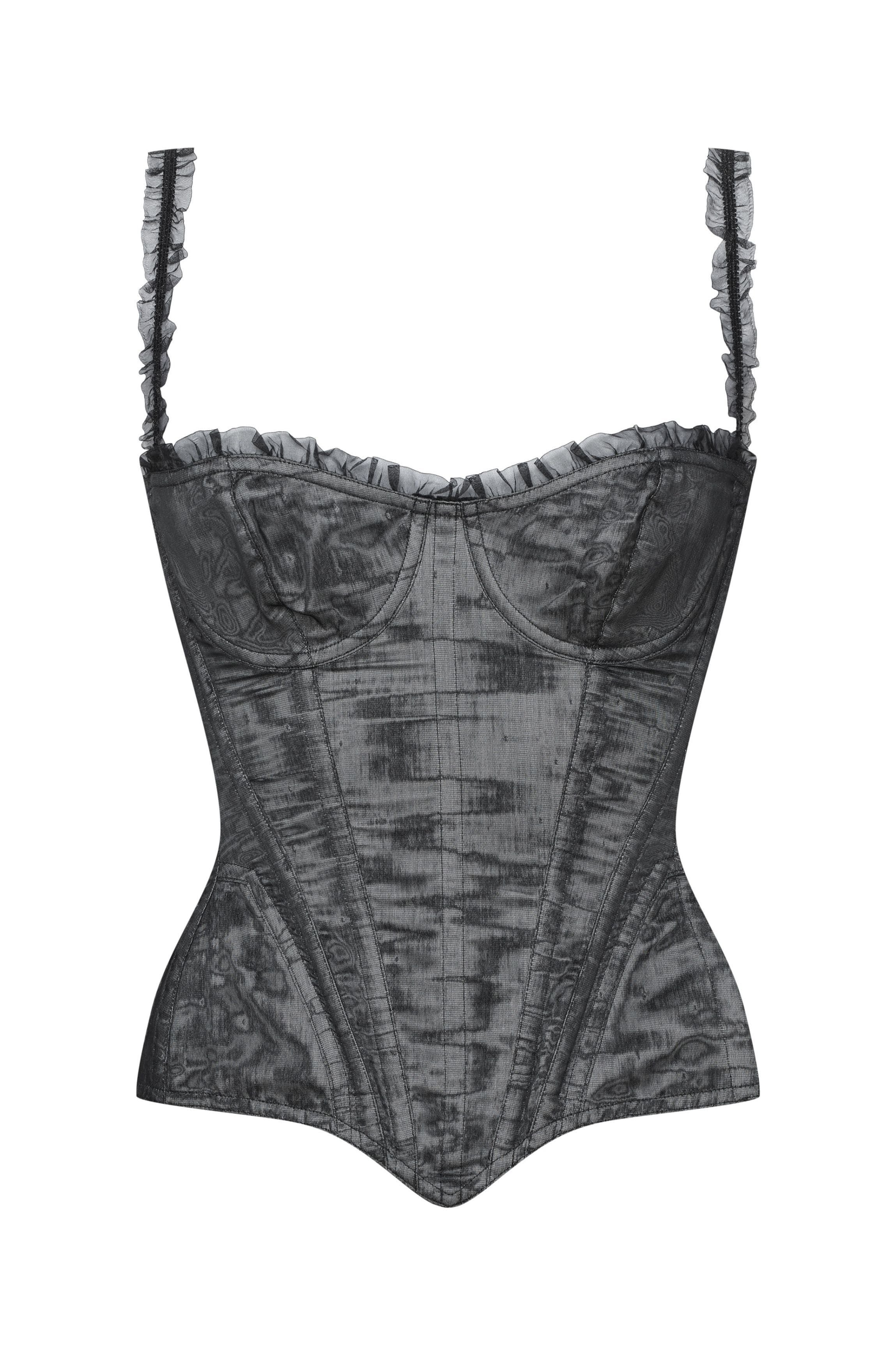 cadolle-cleves-corset-organza-noir image 1
