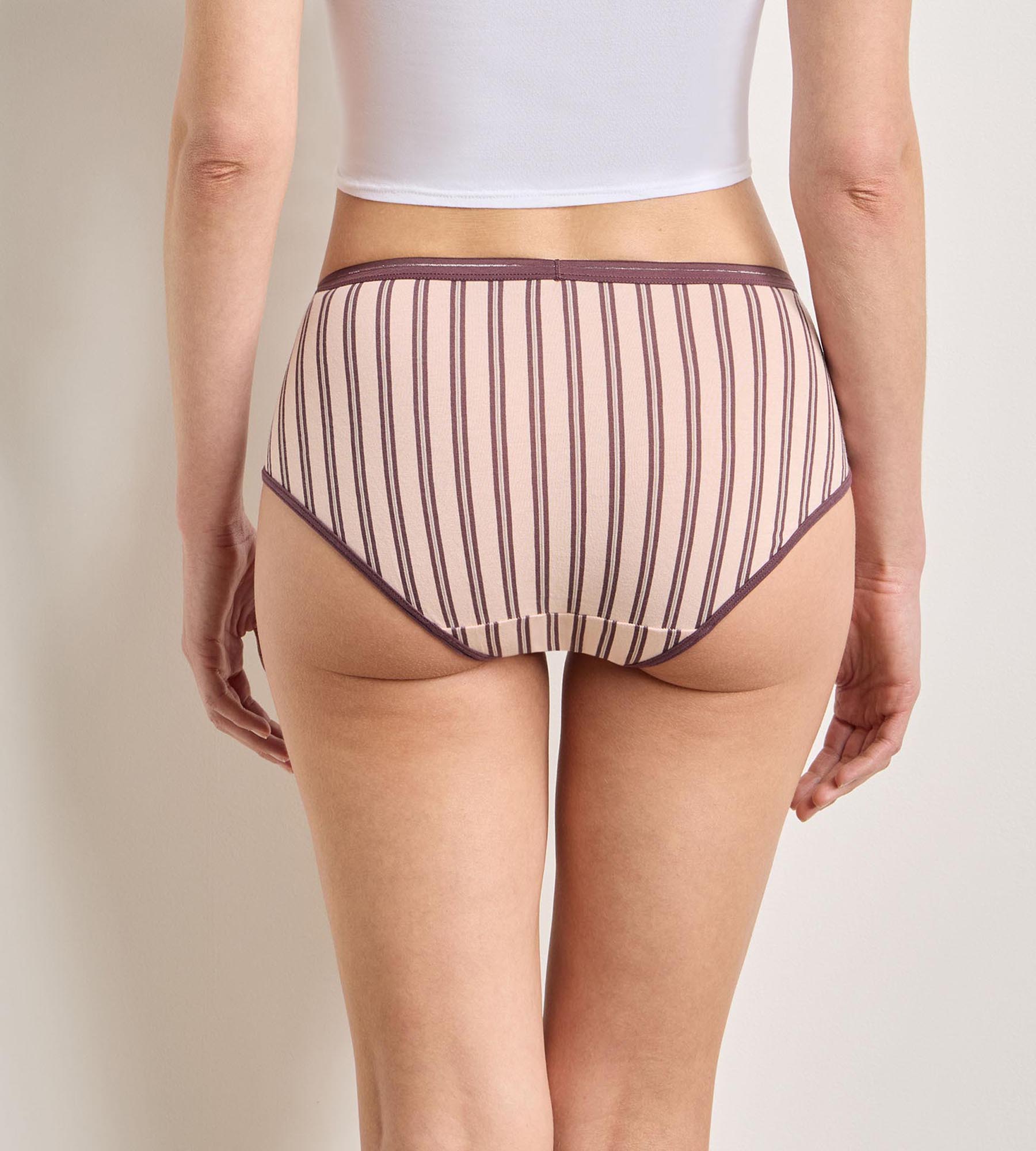dim-x-ines-de-la-fressange-lot-de-3-shorty-femme-rose-sable-en-coton image 2