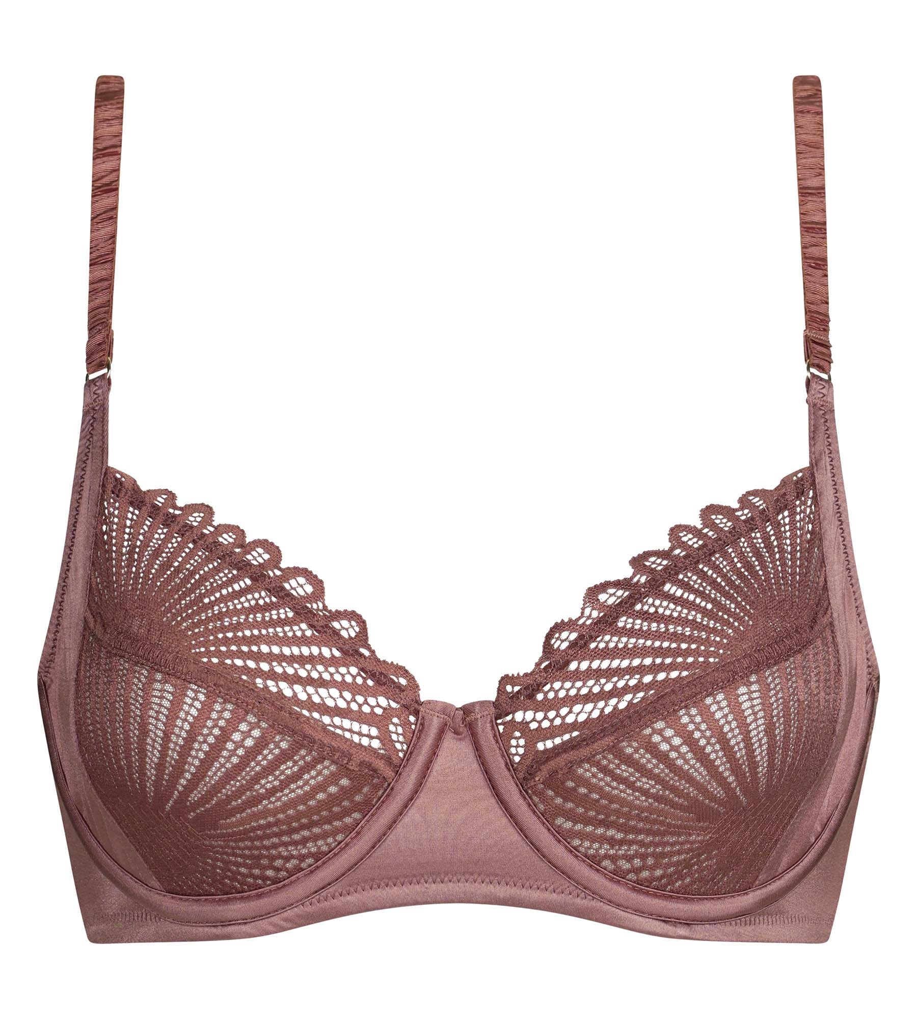 dim-chocolove-soutien-gorge-full-cup-armatures-dentelle-marron image 6
