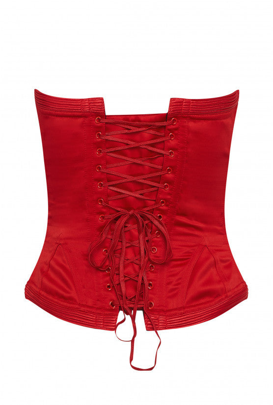 cadolle-corset-rouge-satin-duchesse-victoria image 2