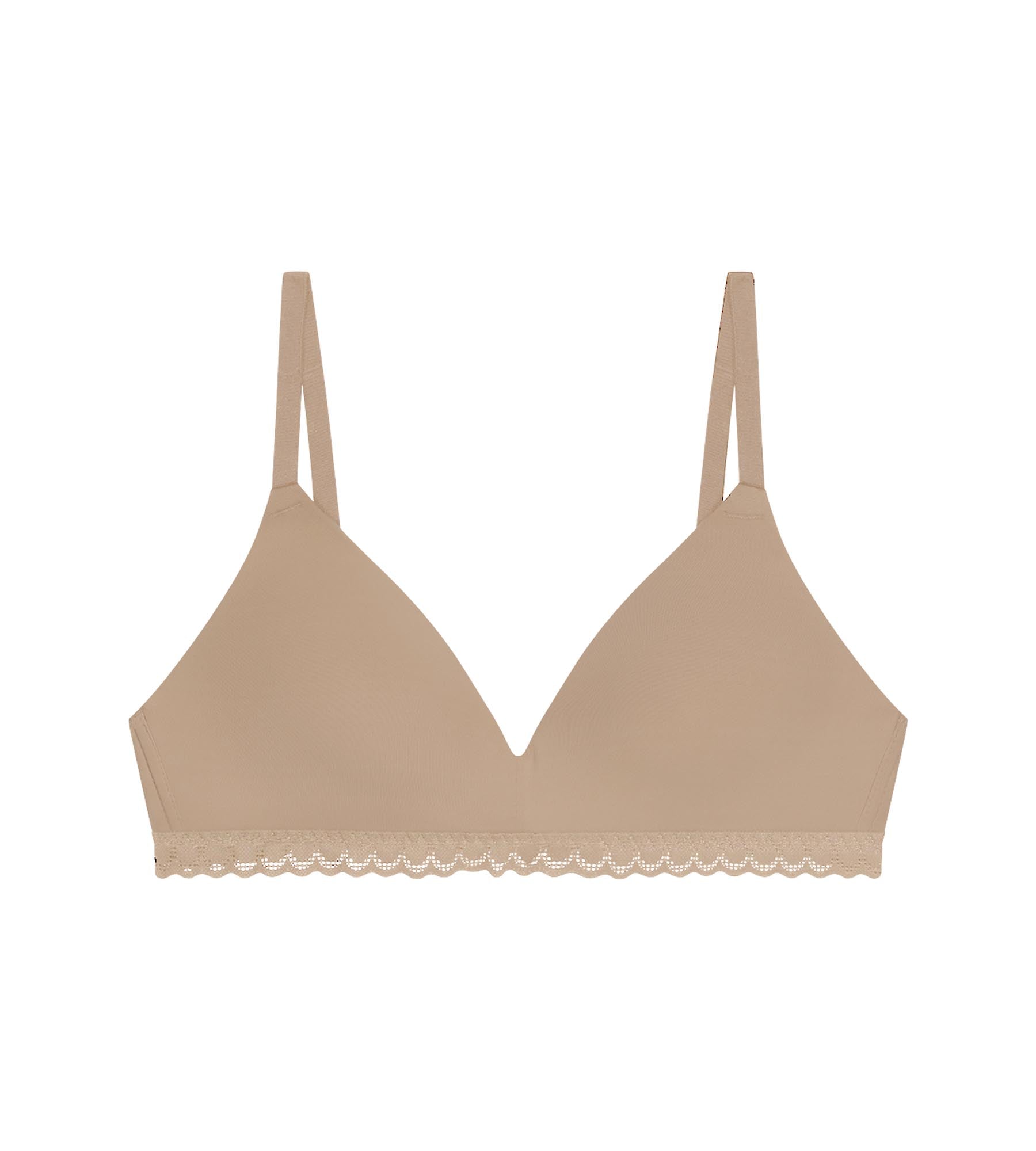 dim-daily-soutien-gorge-fille-sans-armature-microfibre-dentelle-nude image 1