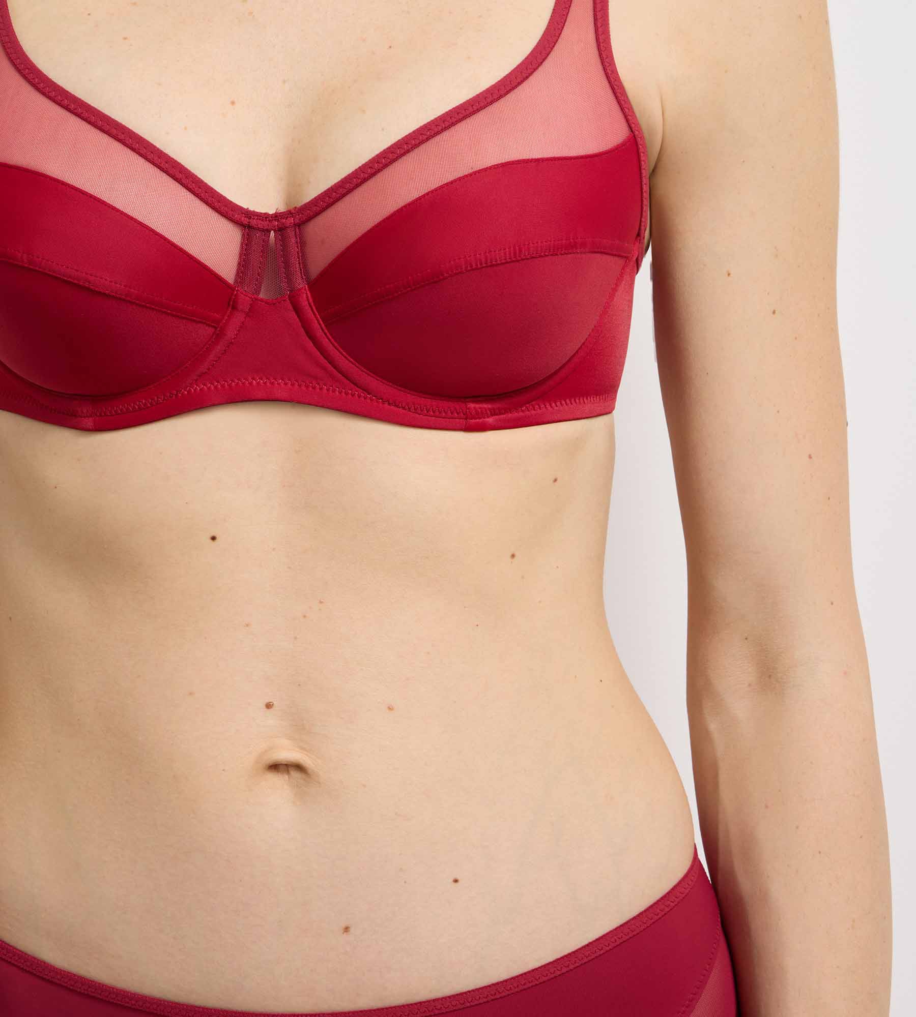 dim-generous-classic-culotte-femme-polyamide-bois-rouge image 6
