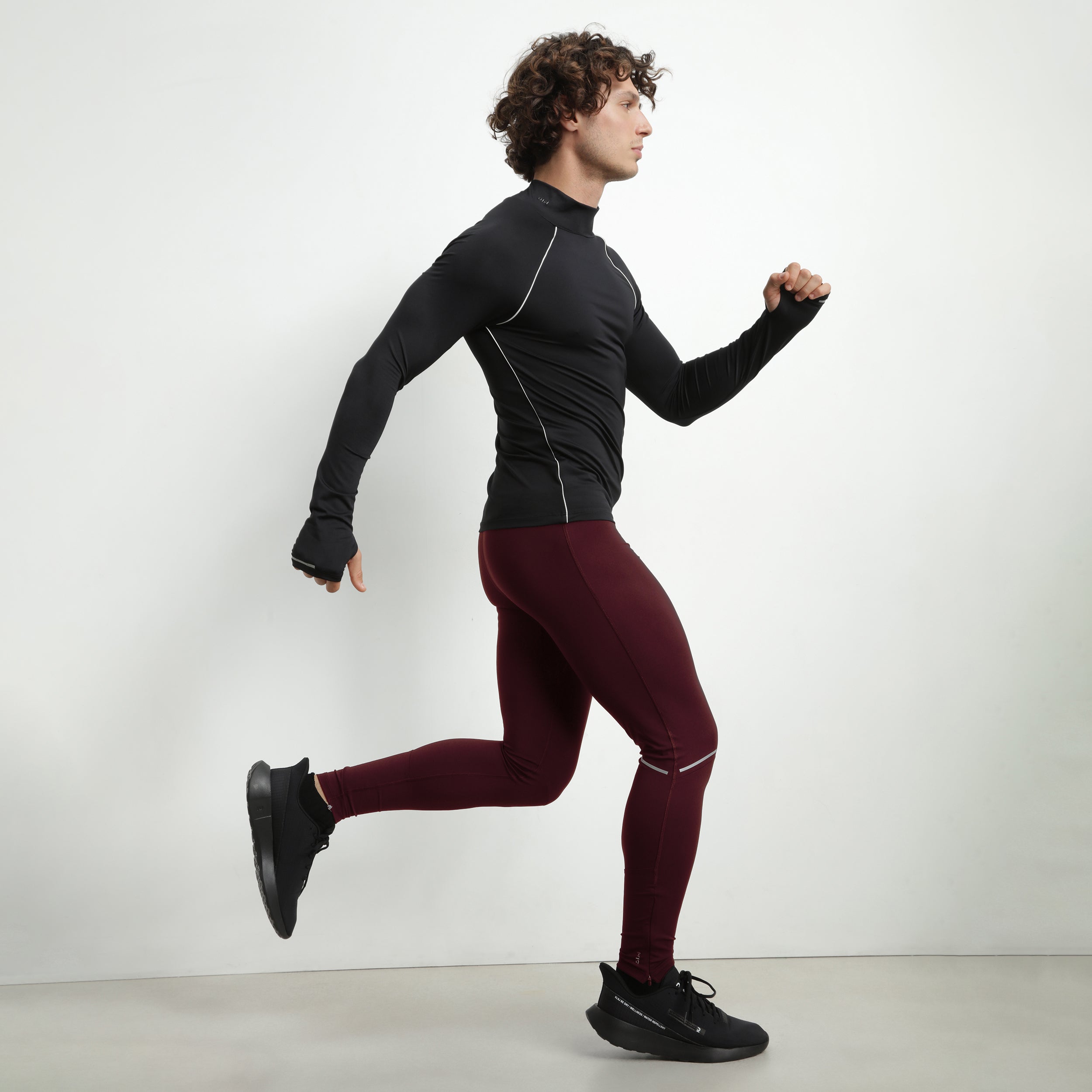 dim-move-legging-sport-homme-microfibre-bordeaux-ajustable image 3