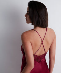 aubade-midnight-whisper-nuisette-crimson-red-en-soie-stretch image 5