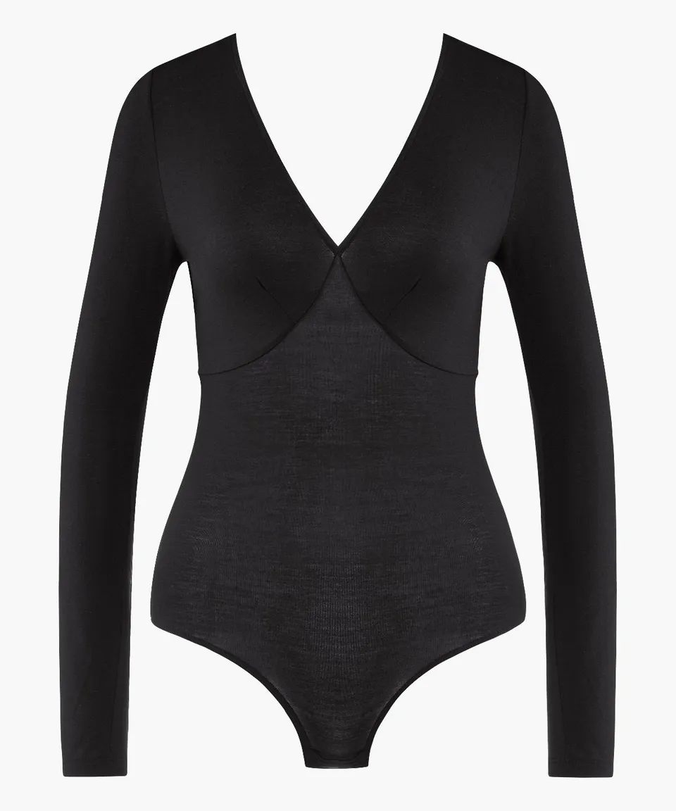 aubade-lazy-days-body-manches-longues-noir-2 image 1