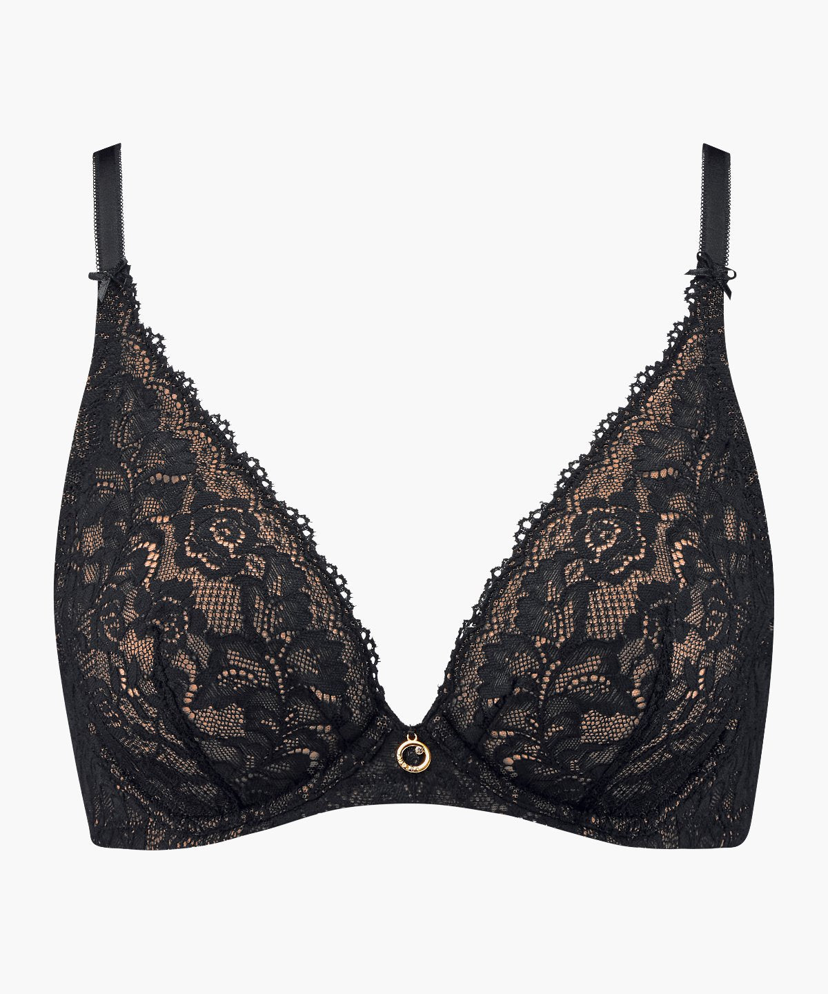 aubade-rosessence-soutien-gorge-triangle-armatures-dentelle-black image 1