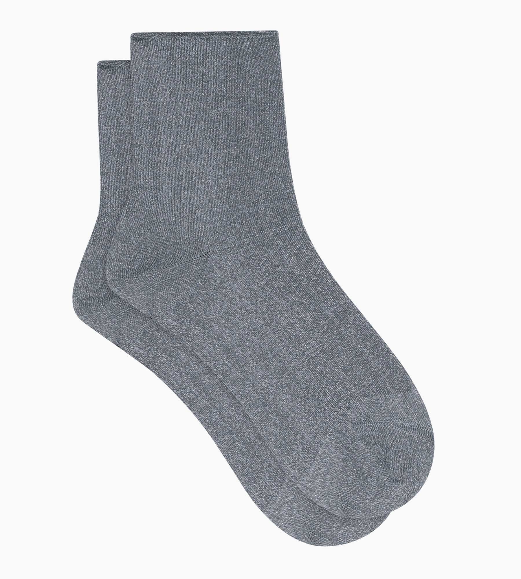 dim-mode-chaussettes-femme-en-lurex-gris image 2