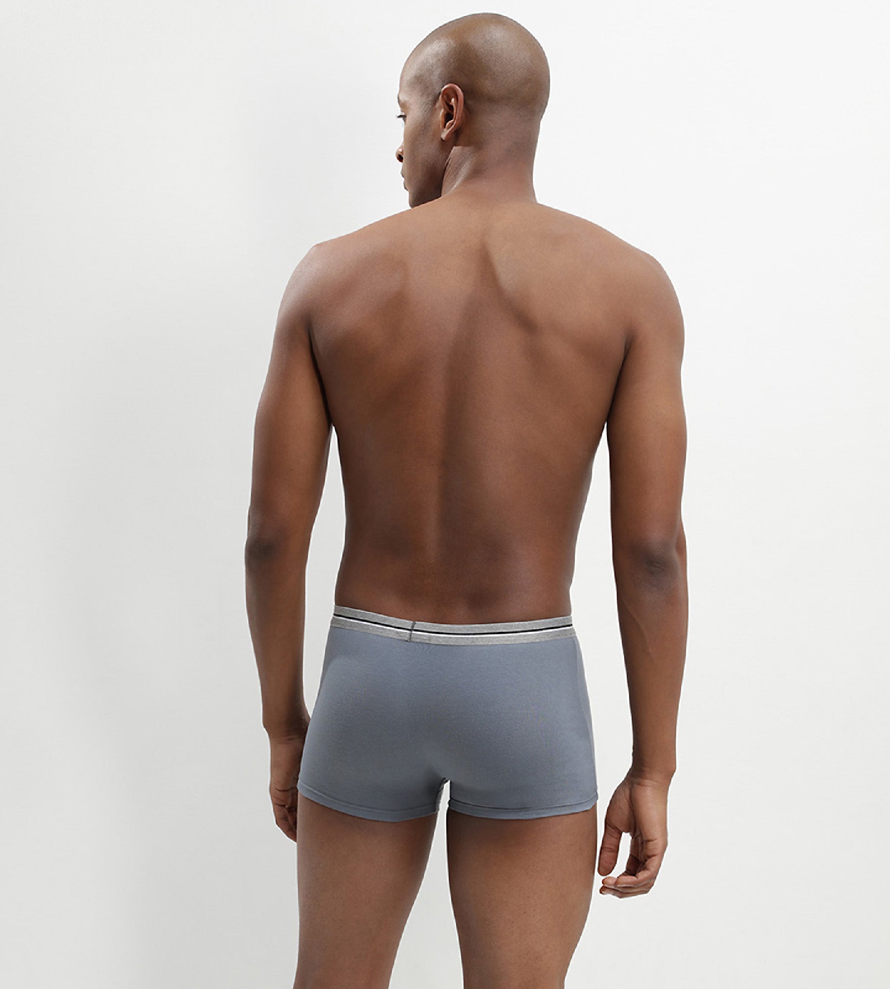 dim-ultra-resist-lot-de-3-boxers-coton-stretch-gris-acier-noir image 3