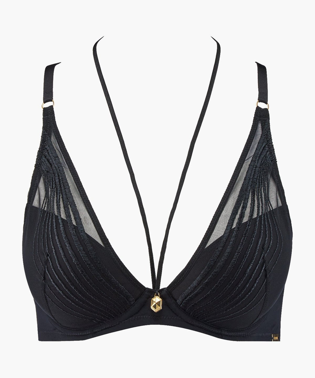 aubade-sumptuous-waves-soutien-gorge-scarf-push-up-smoky-attraction image 1