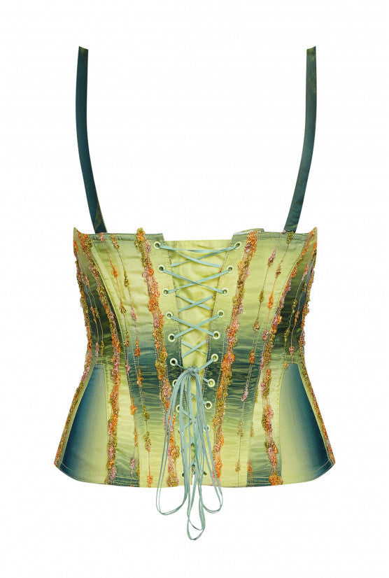 cadolle-astrid-corset-satin-vert-broderie image 2