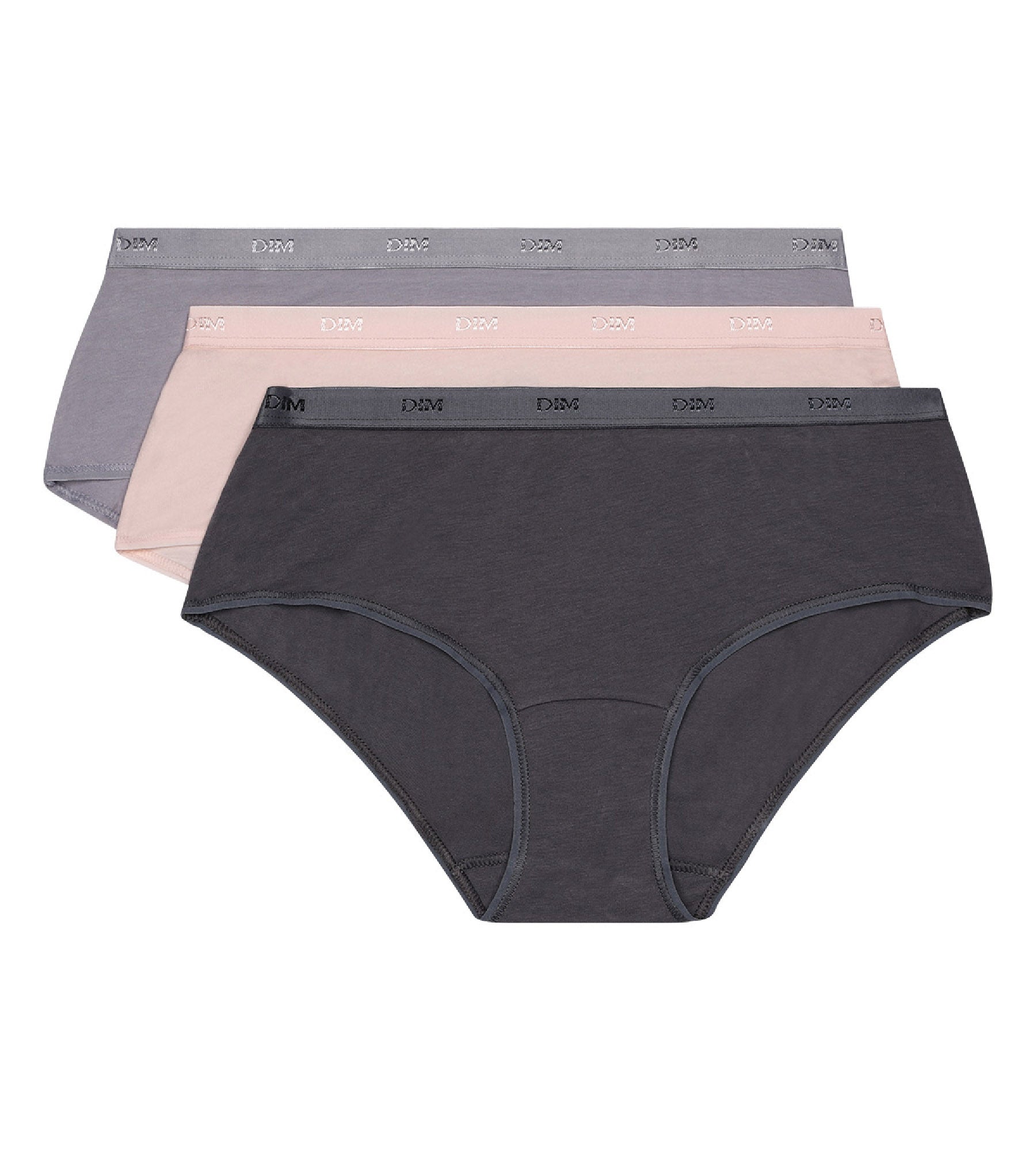 dim-les-pockets-ecodim-lot-de-3-boxers-femme-taupe-rose-gris image 3