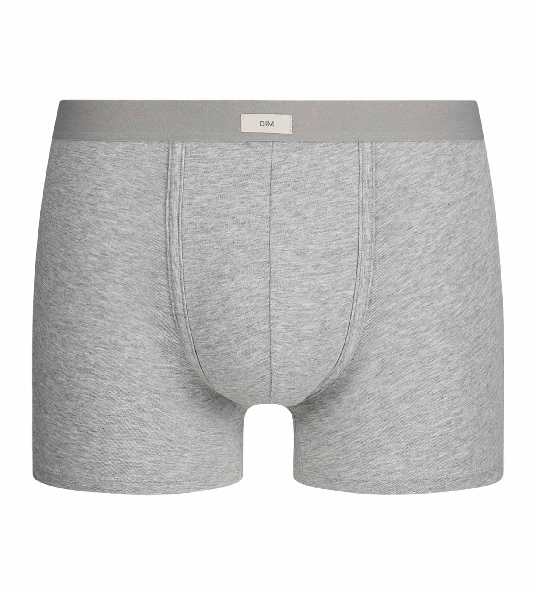 dim-trendy-boxer-homme-4-pouces-coton-gris-m-lange image 3